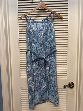 Old Navy Blue Paisley Stretch Dress